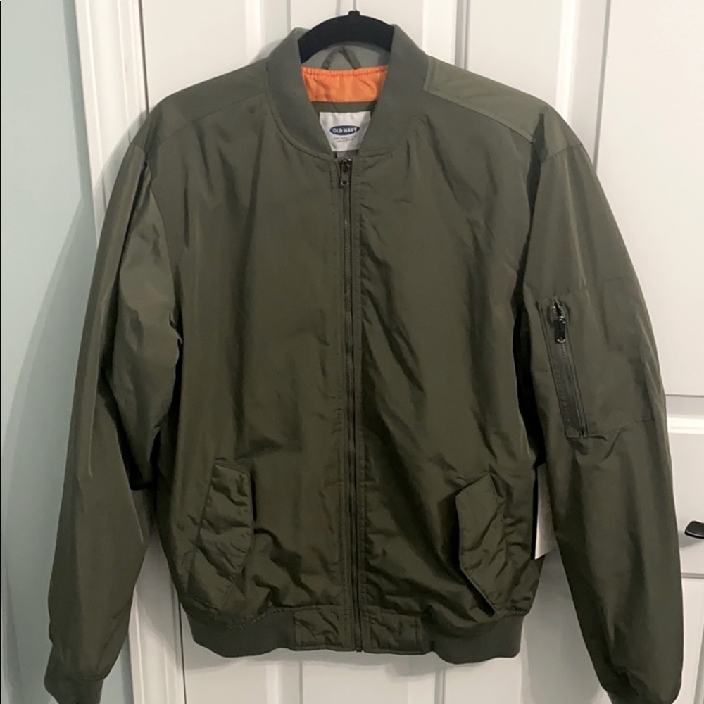 NWT Olive Old Navy Bomber Jacket